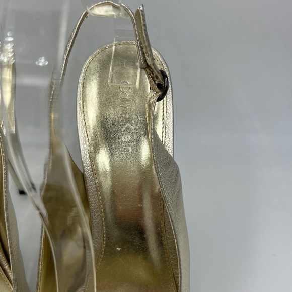 Gold Calvin Klein Heels with Metal Detailing 7.5 - Picture 4 of 12